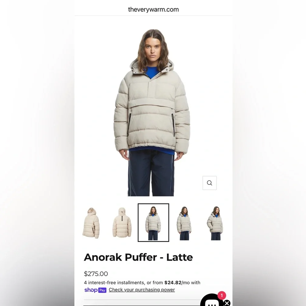 The Very Warm // hooded anorak puffer jacket - Picture 2 of 12